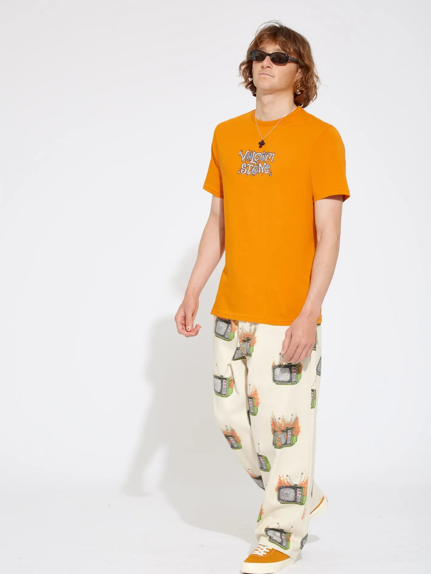 Justin Hager In Type T-Shirt - SAFFRON