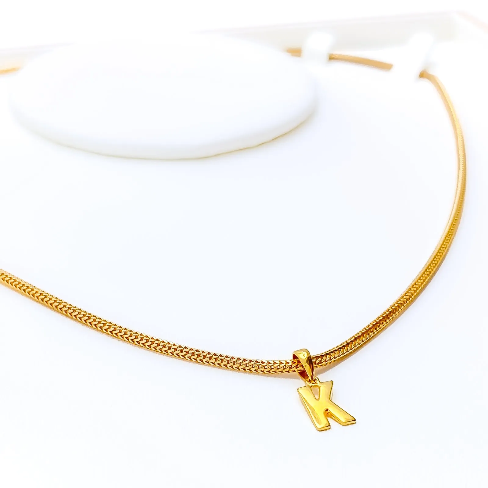 K 22k Gold Letter Pendant