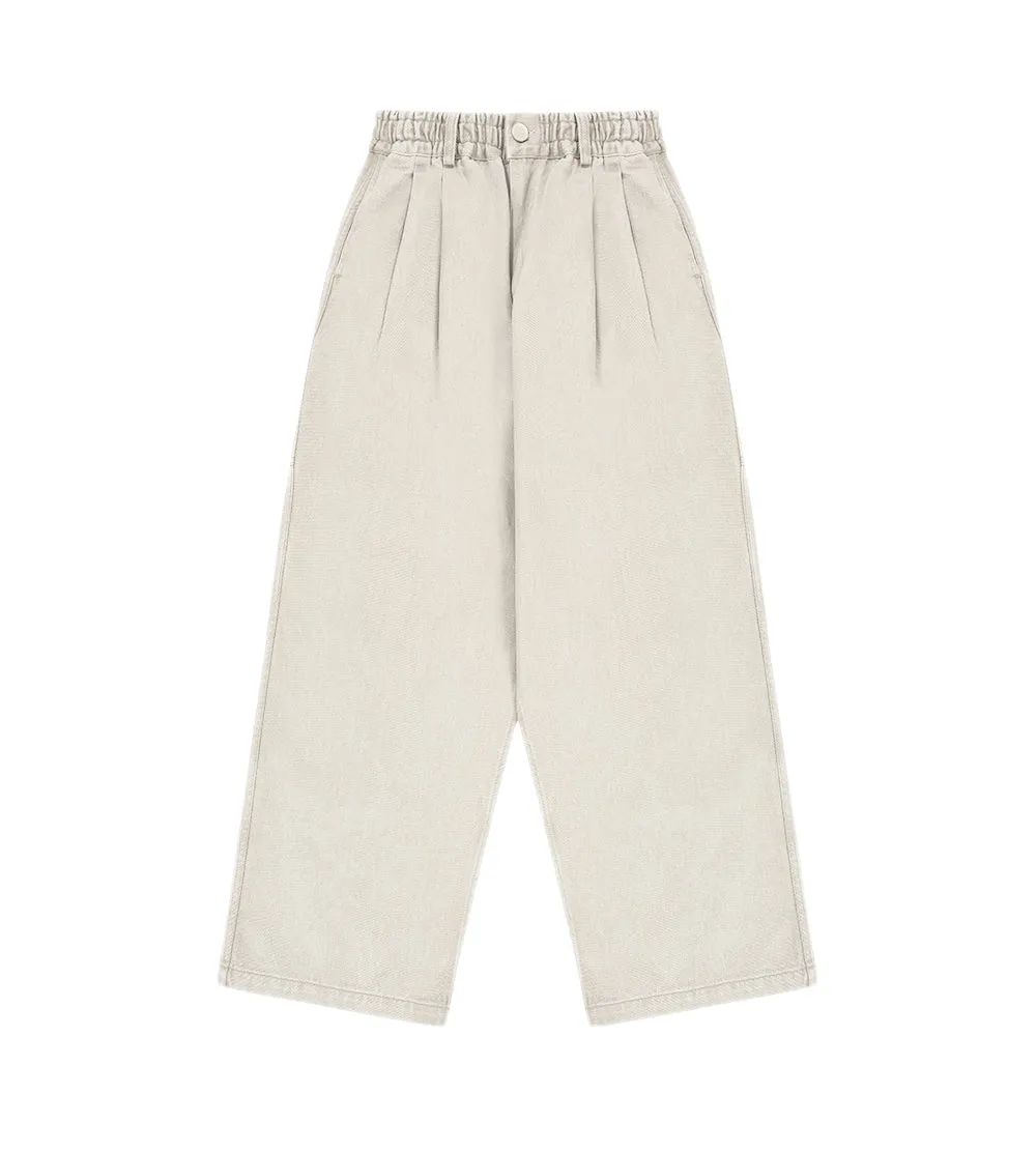 Kappy Design - Two Tuck Wide Kation Pants - Cream