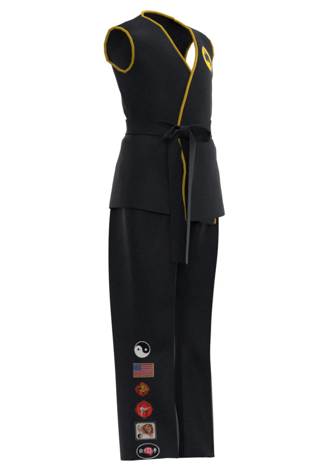 Karate Kid Halloween Carnival Suit Cobra Kai Cosplay Costume Kids Top Pants Outfits