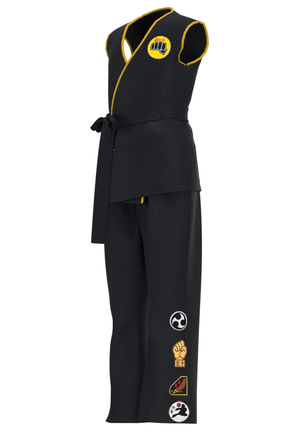 Karate Kid Halloween Carnival Suit Cobra Kai Cosplay Costume Kids Top Pants Outfits