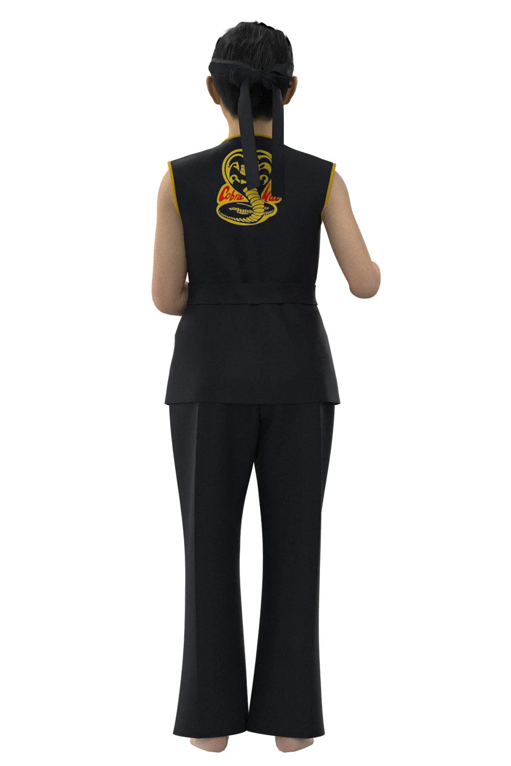 Karate Kid Halloween Carnival Suit Cobra Kai Cosplay Costume Kids Top Pants Outfits