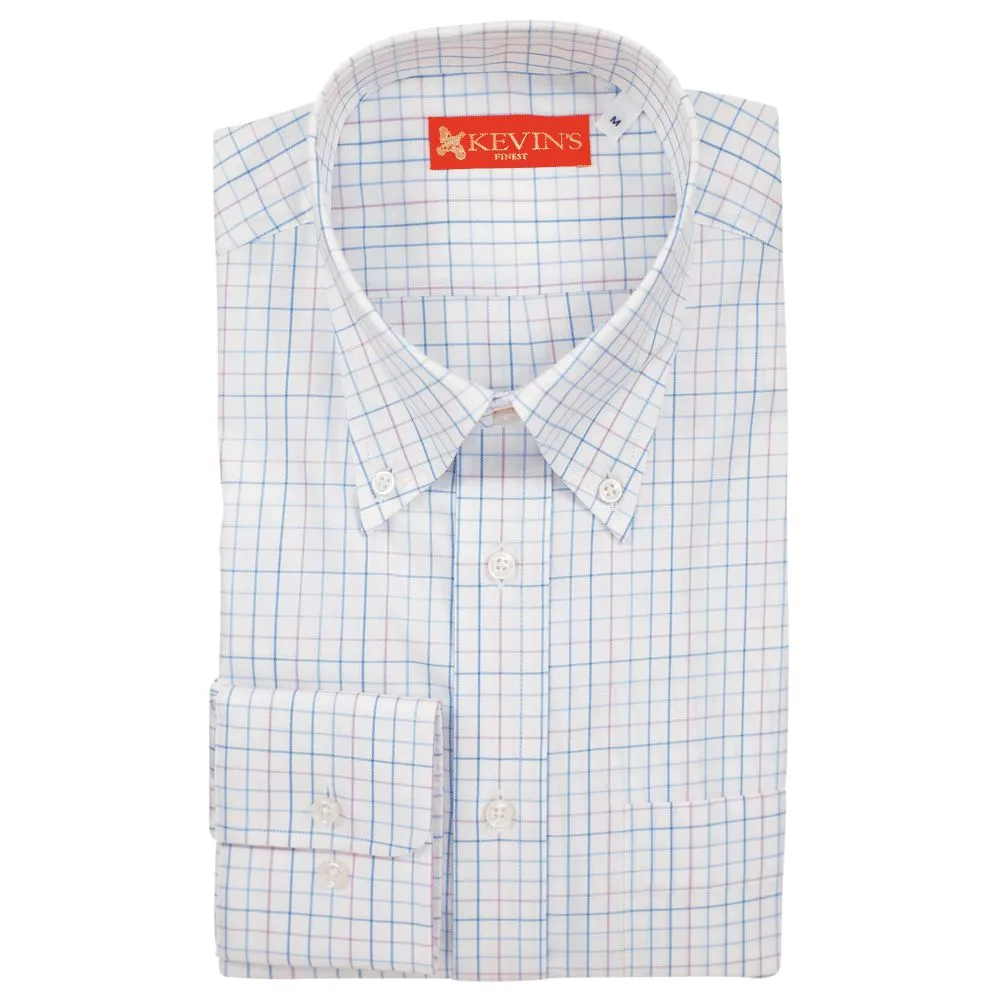 Kevin's Finest Lilac/Blue Tattersall Shirt
