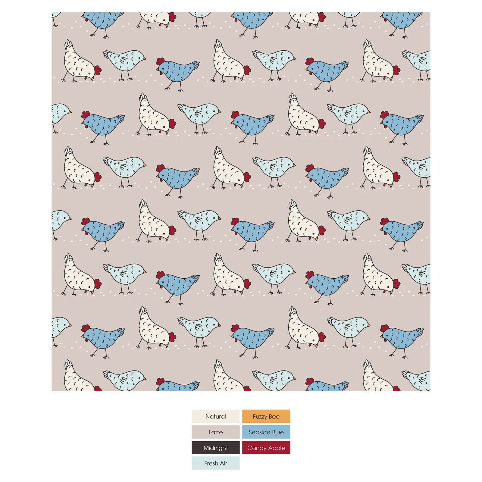 Kickee Pants Short Sleeve Pajama Set Graphic Tee - Latte Chickens