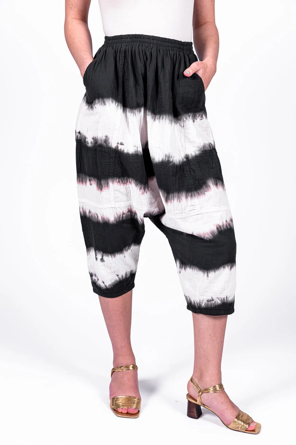 Kiko pants in Shibori dye