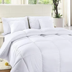King Size Duvet – Plain Quilt Comforter Bedspreads, Coverlets & Sets  (220x230cm), White- new but missing Pillowcases , no packaging