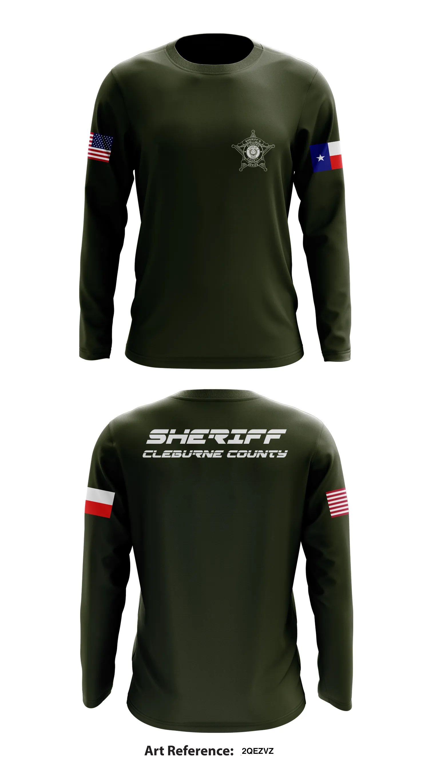 Kleberg county Sheirffs office  Store 1 Core Men's LS Performance Tee - 2QezVZ