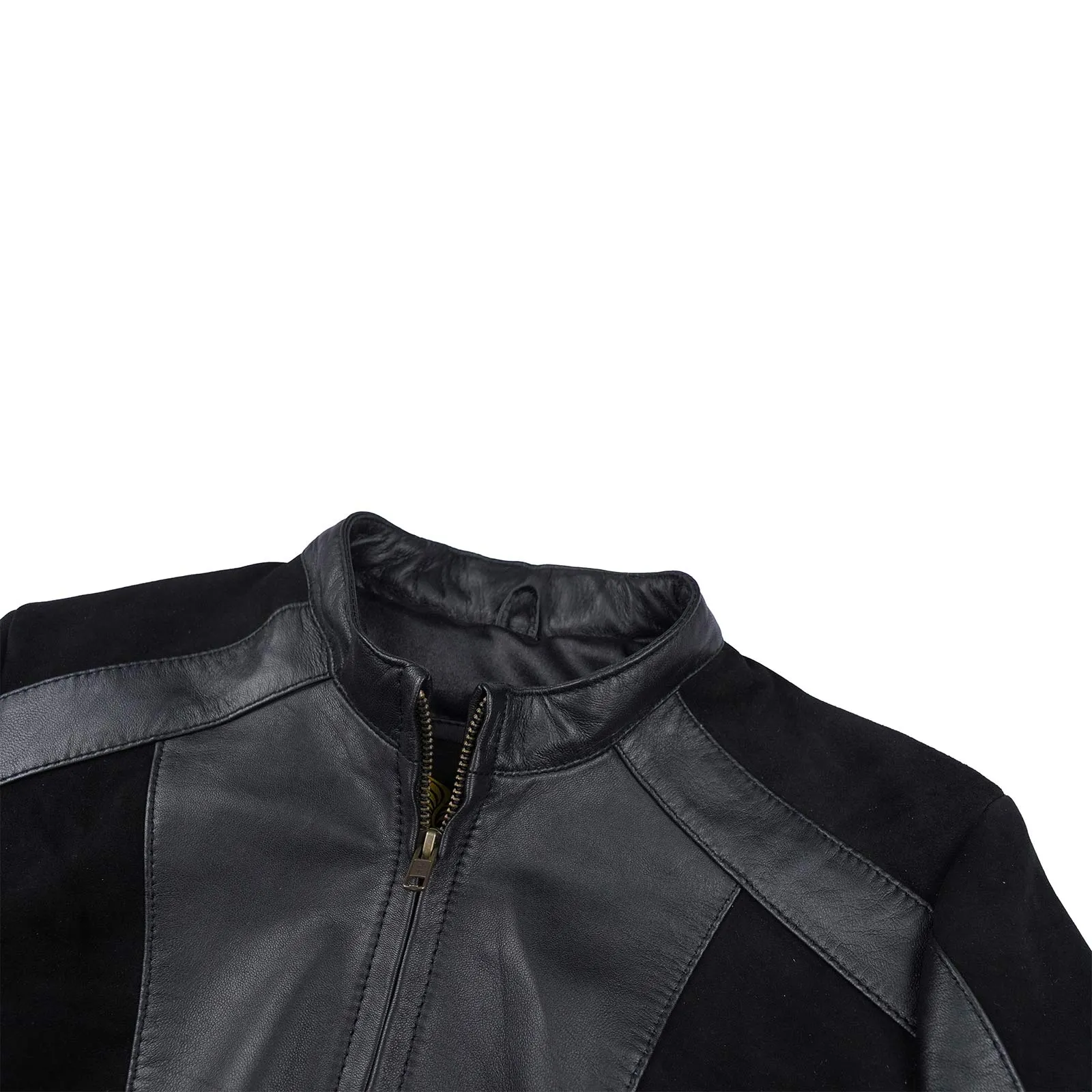 Ladies Black Suede Biker  Leather Jacket