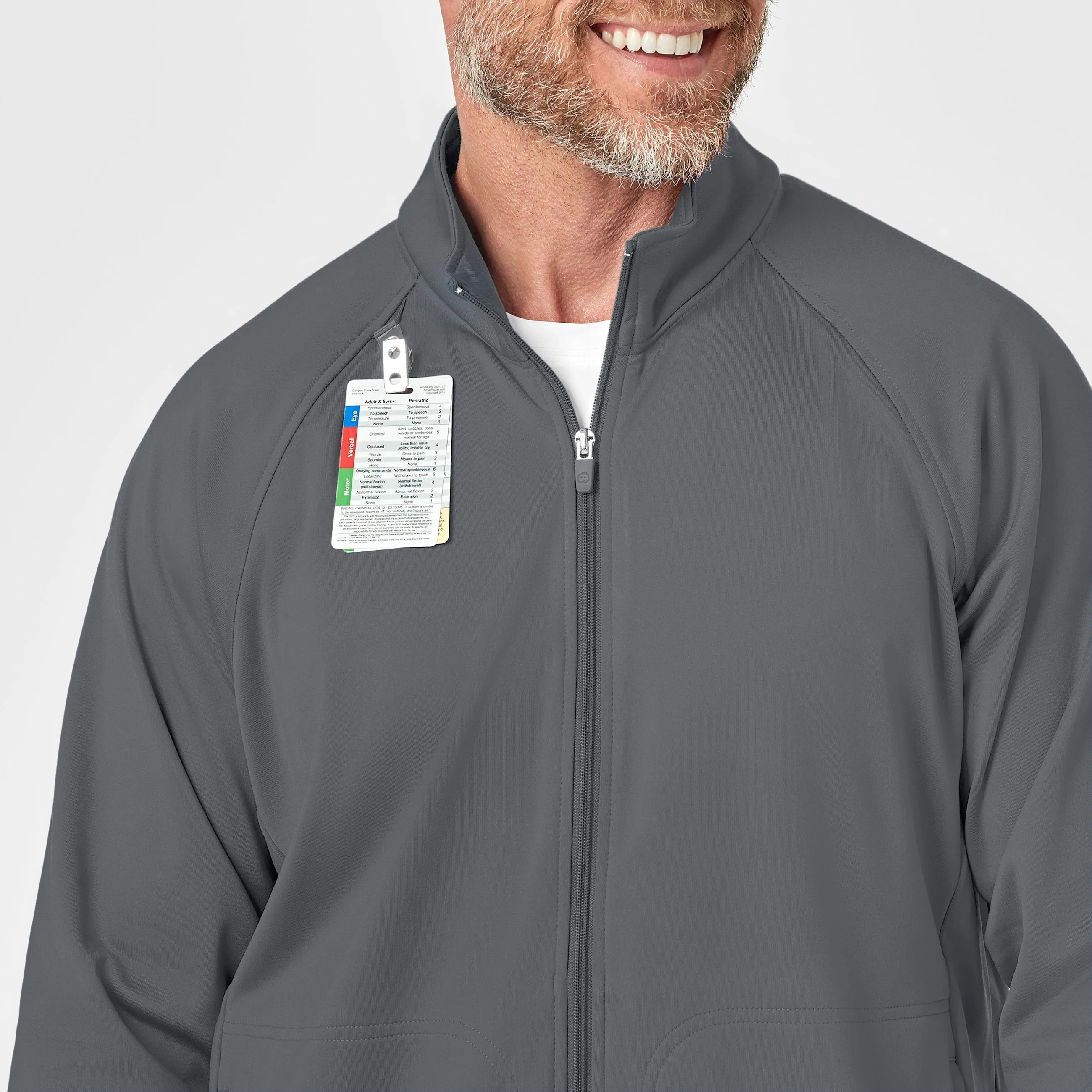 Layers 8309 Men's Fleece Full Zip Jacket Pewter