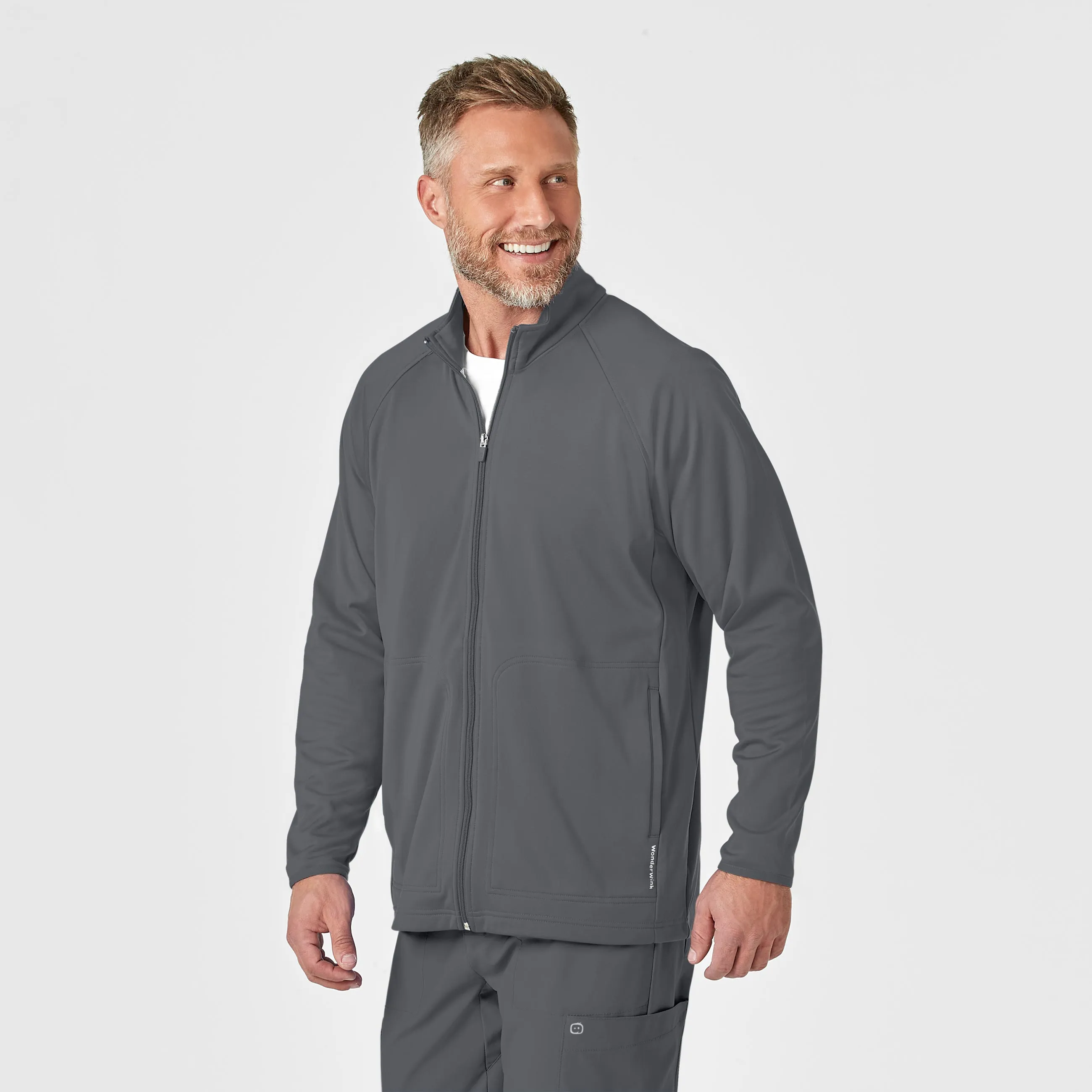 Layers 8309 Men's Fleece Full Zip Jacket Pewter