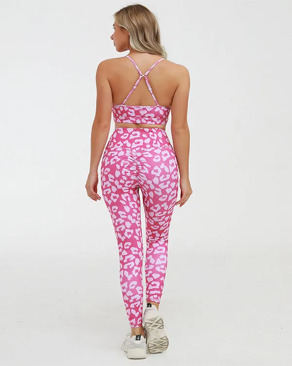 Leapard Print  Gym Sets