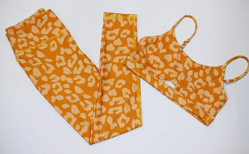 Leapard Print  Gym Sets