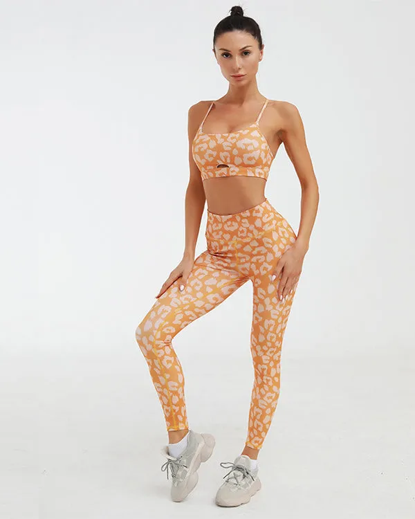 Leapard Print  Gym Sets