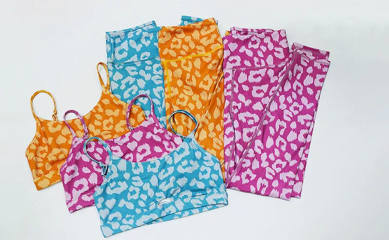 Leapard Print  Gym Sets
