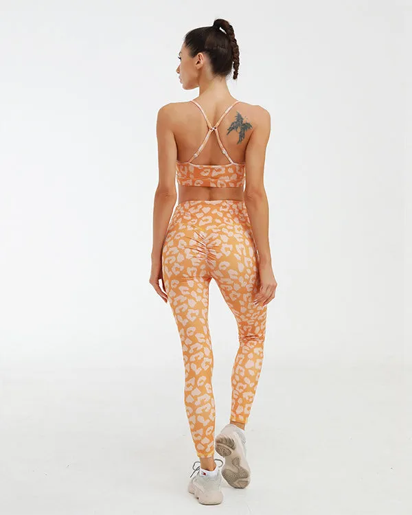 Leapard Print  Gym Sets