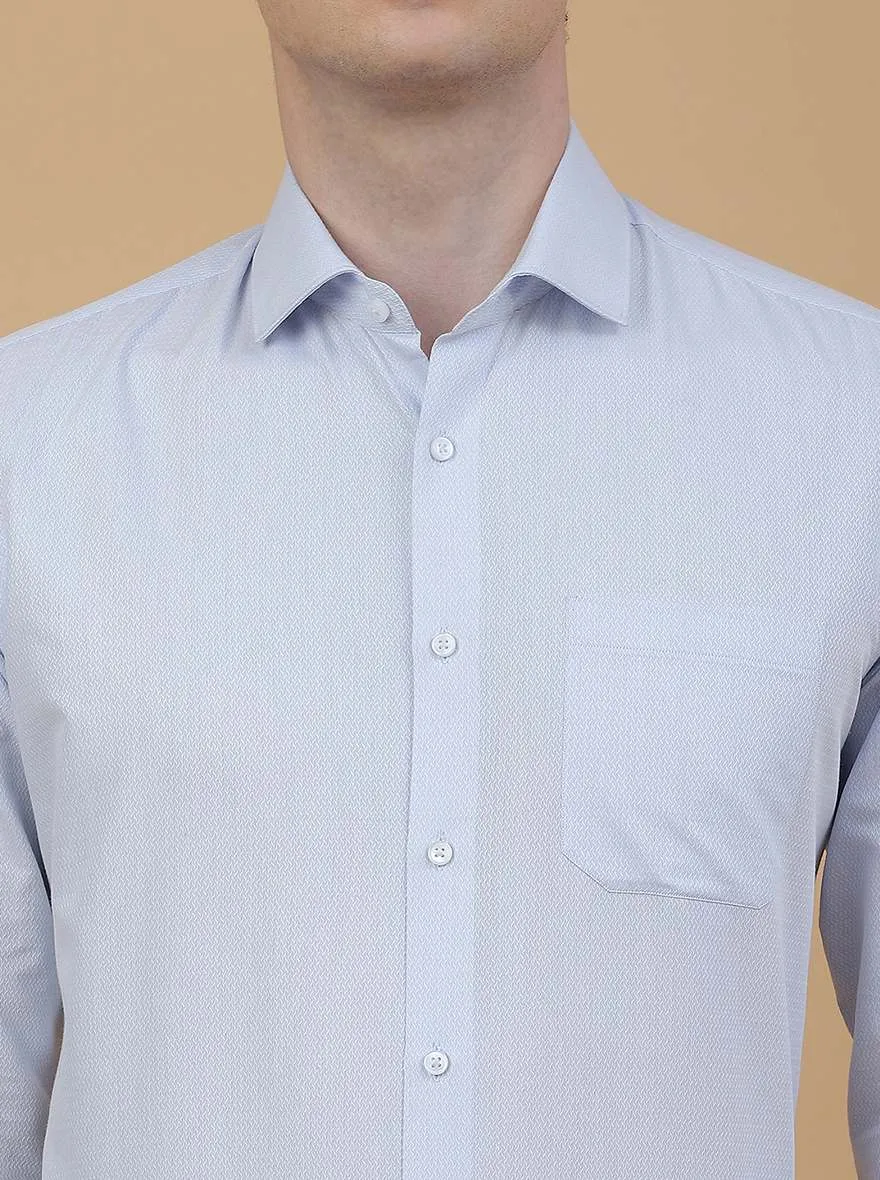 Light Blue Solid Slim Fit Formal Shirt | Greenfibre