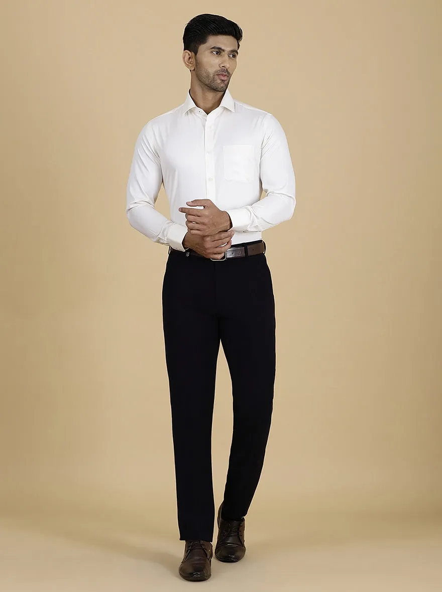 Light Yellow Printed Slim Fit Formal Shirt | Greenfibre