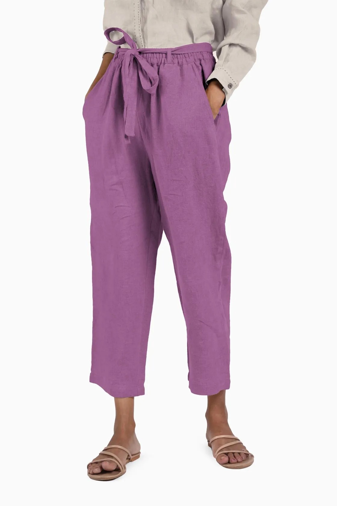 Linen Fleur Pant-Sage Green