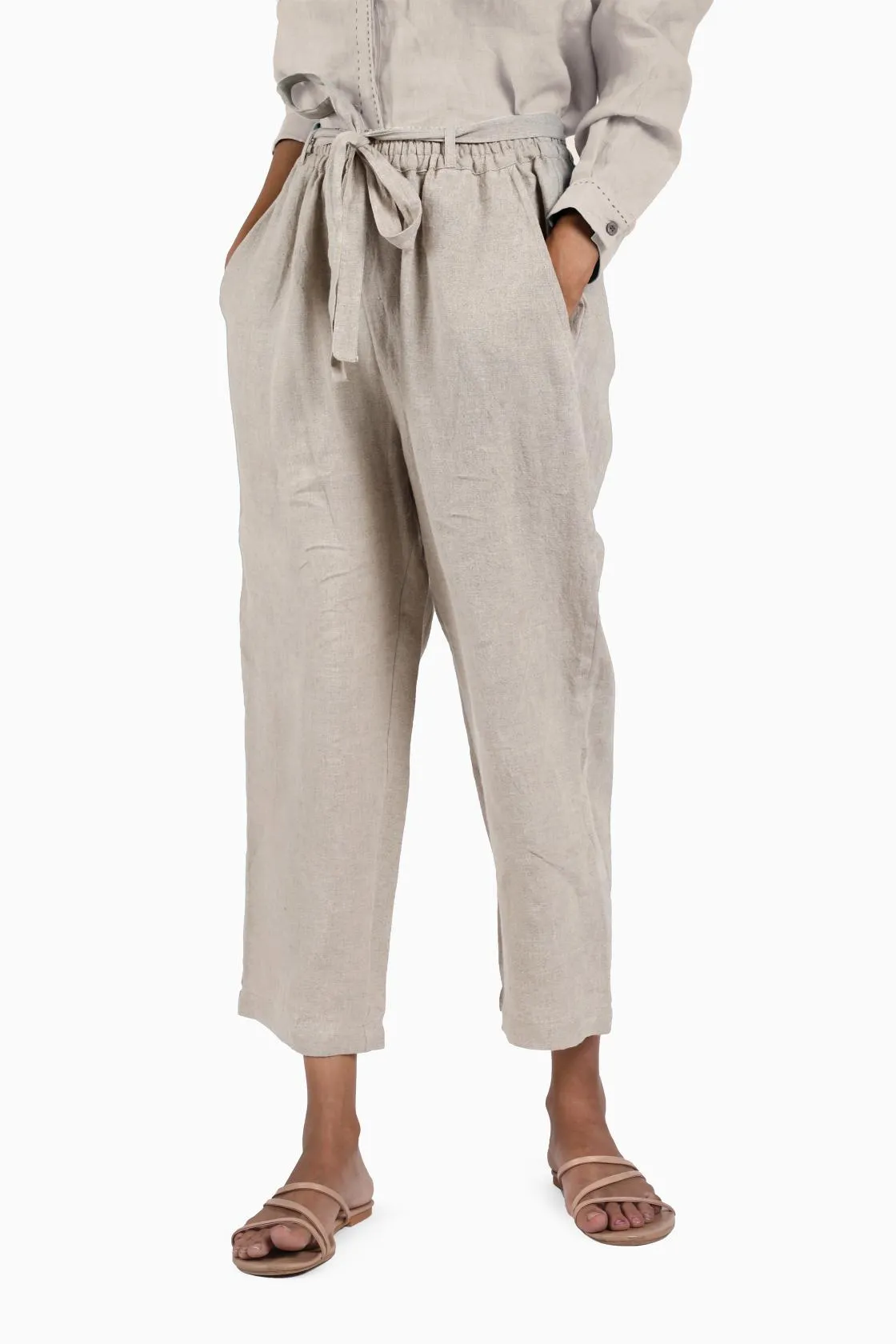 Linen Fleur Pant-Sage Green
