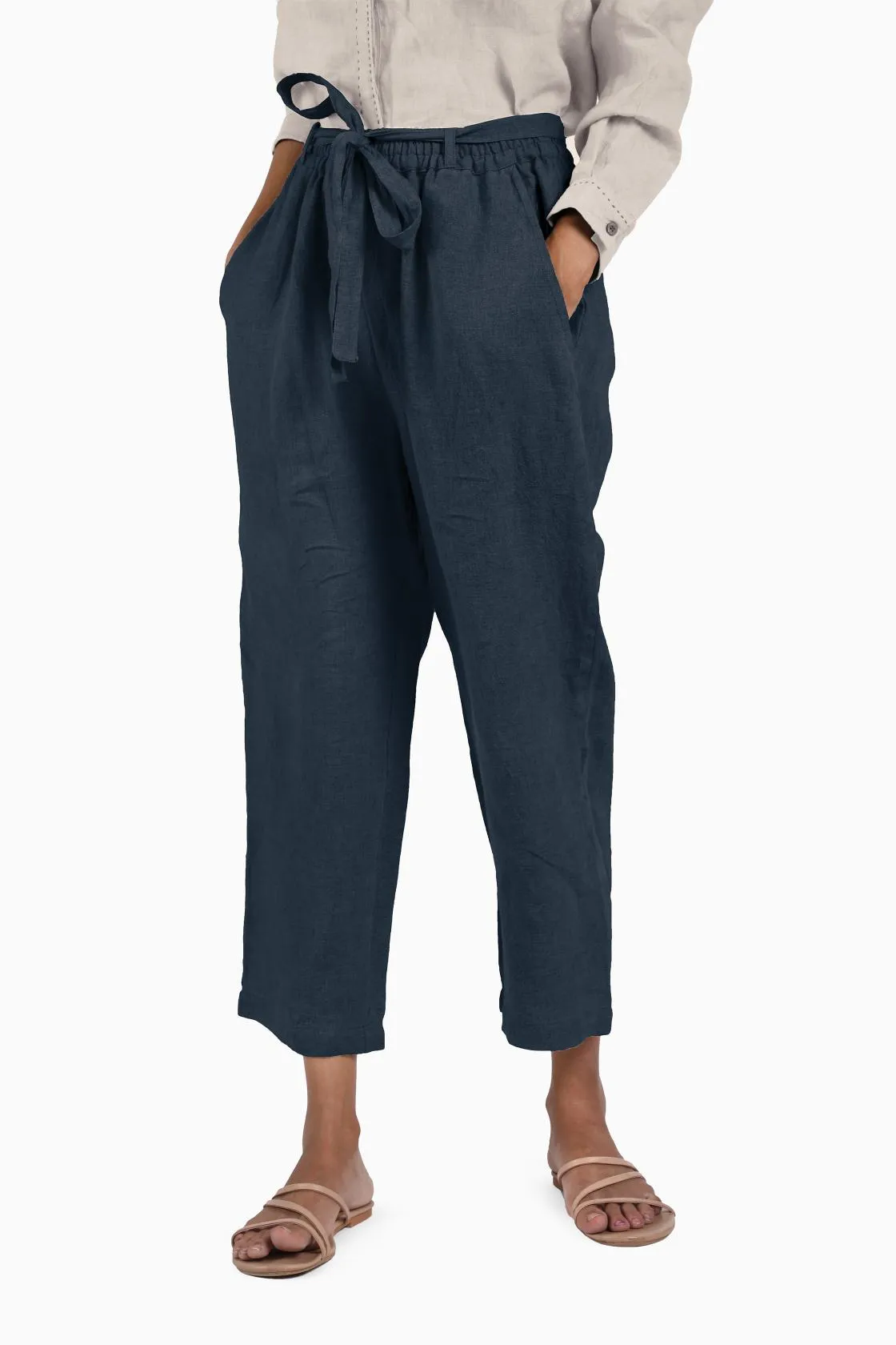 Linen Fleur Pant-Sage Green