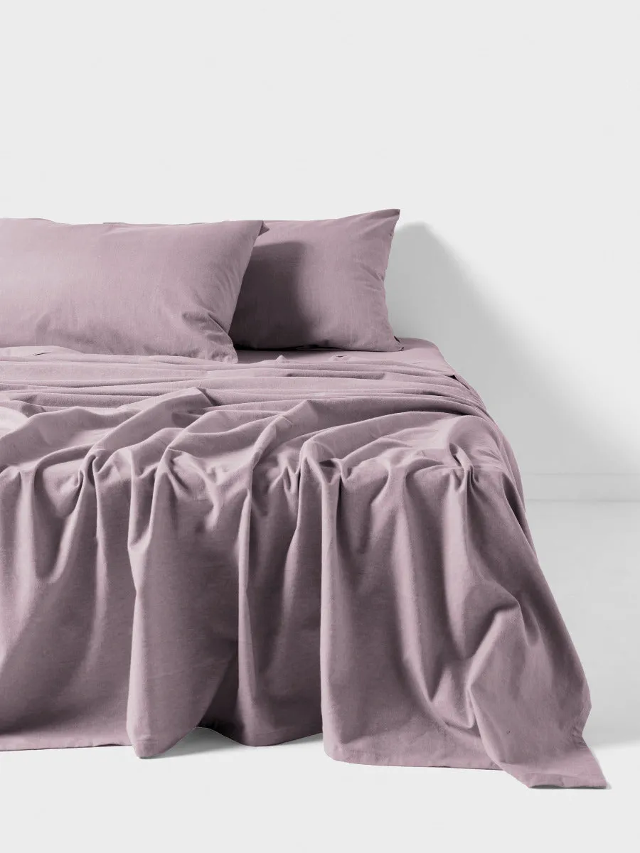 LINEN HOUSE PLAIN DYED FLANNELETTE SHEET SET - LAVENDER