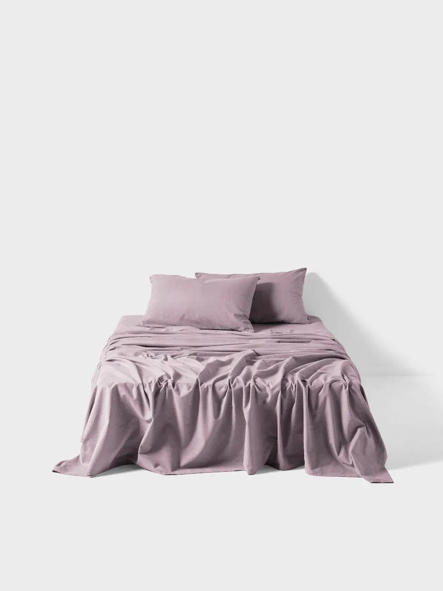 LINEN HOUSE PLAIN DYED FLANNELETTE SHEET SET - LAVENDER