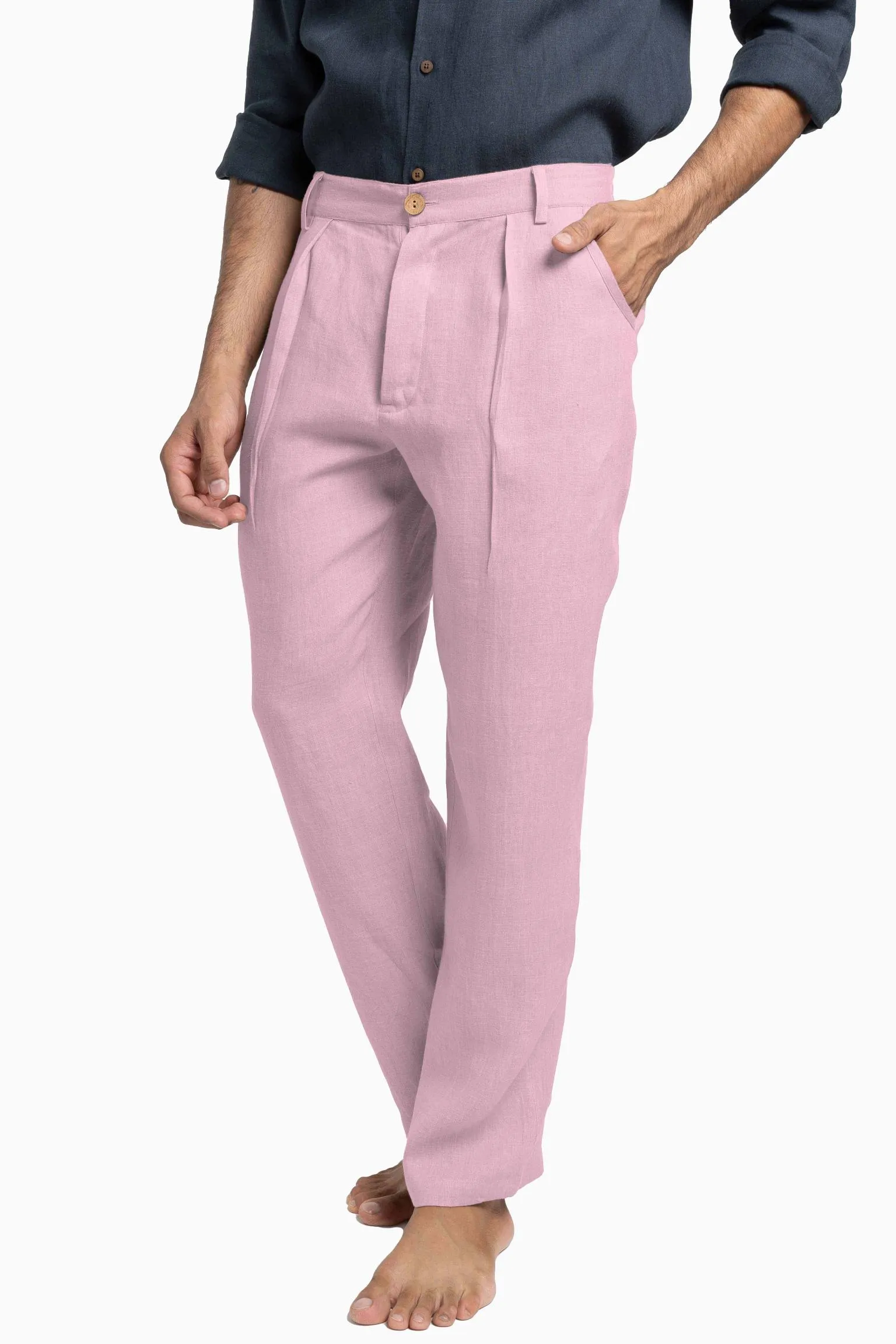 Linen Silas Pant-Oatmeal