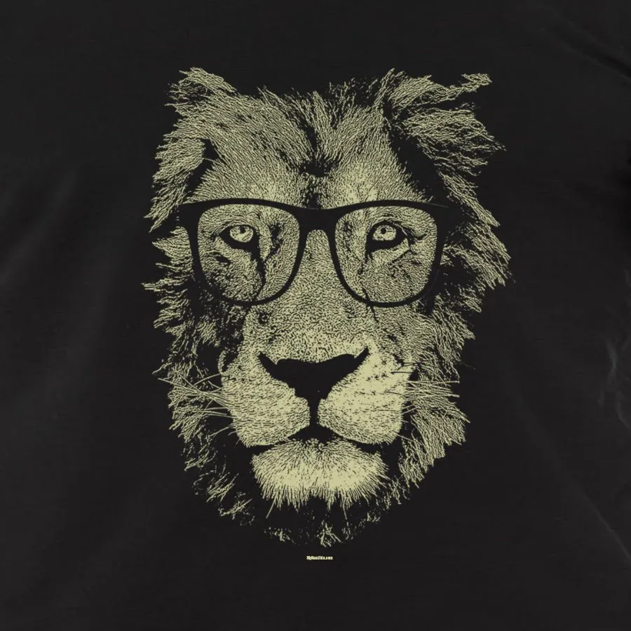 Lion Wearing Glasses Men's T-Shirt