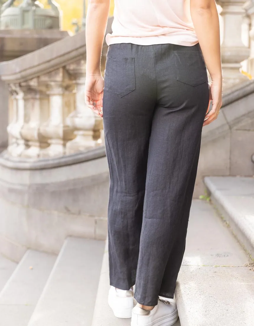 Little Lies Jude Linen Pants - Black