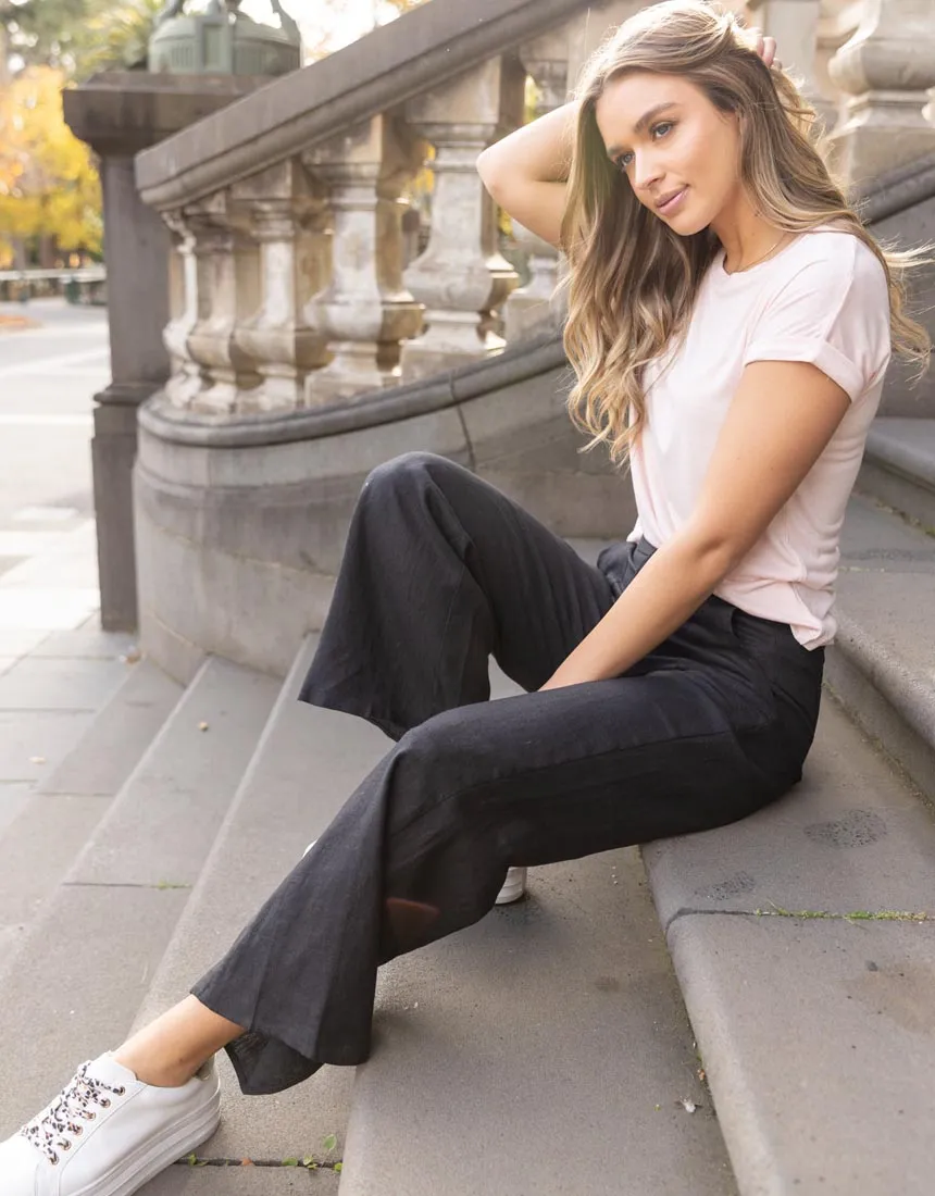 Little Lies Jude Linen Pants - Black