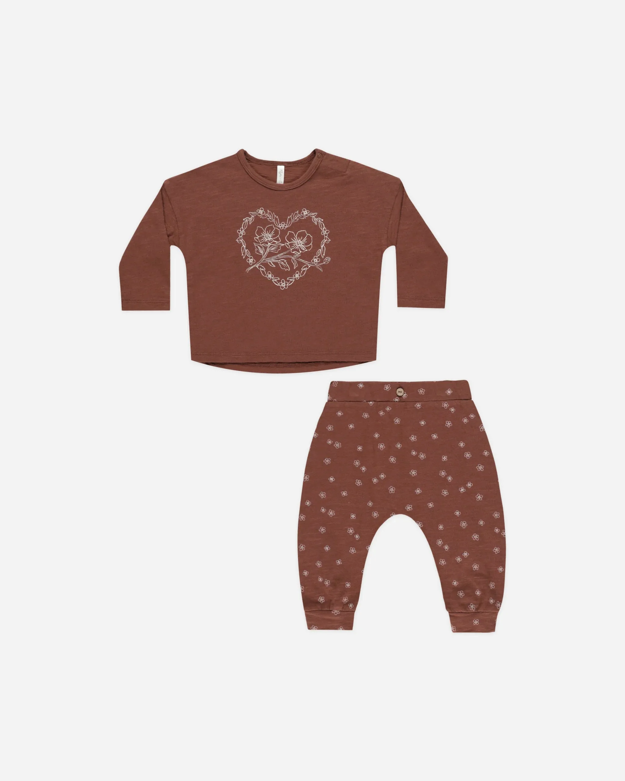 Long Sleeve Tee   Pant Set || Posey Heart
