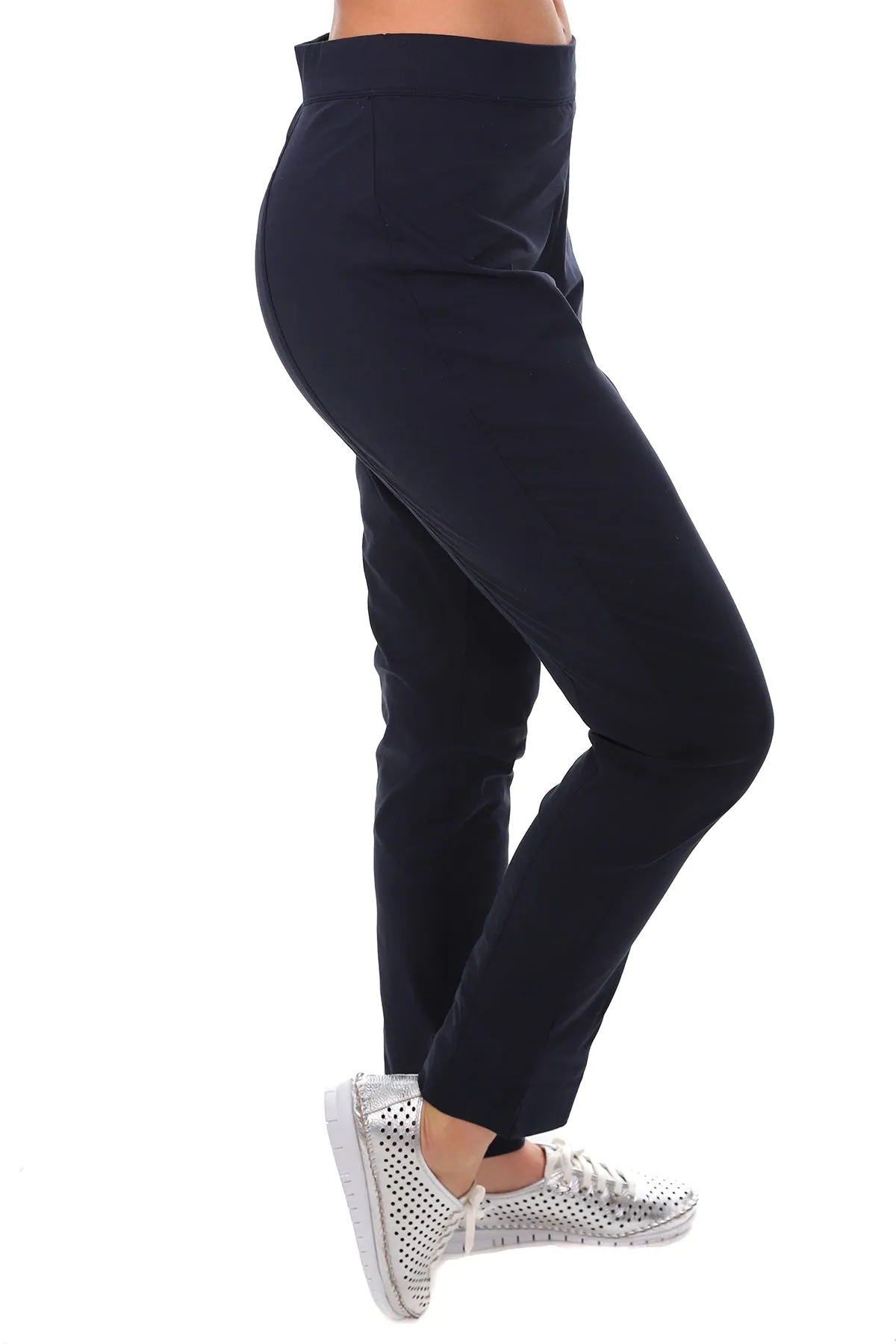 Long Slim Trapeze Pants - Navy - F18