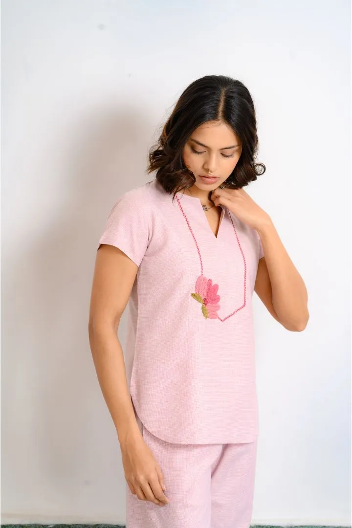 Lotus Bloom Cotton Pajama Set