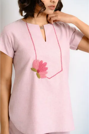 Lotus Bloom Cotton Pajama Set