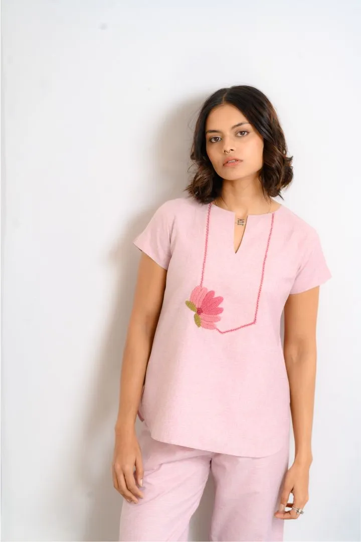 Lotus Bloom Cotton Pajama Set