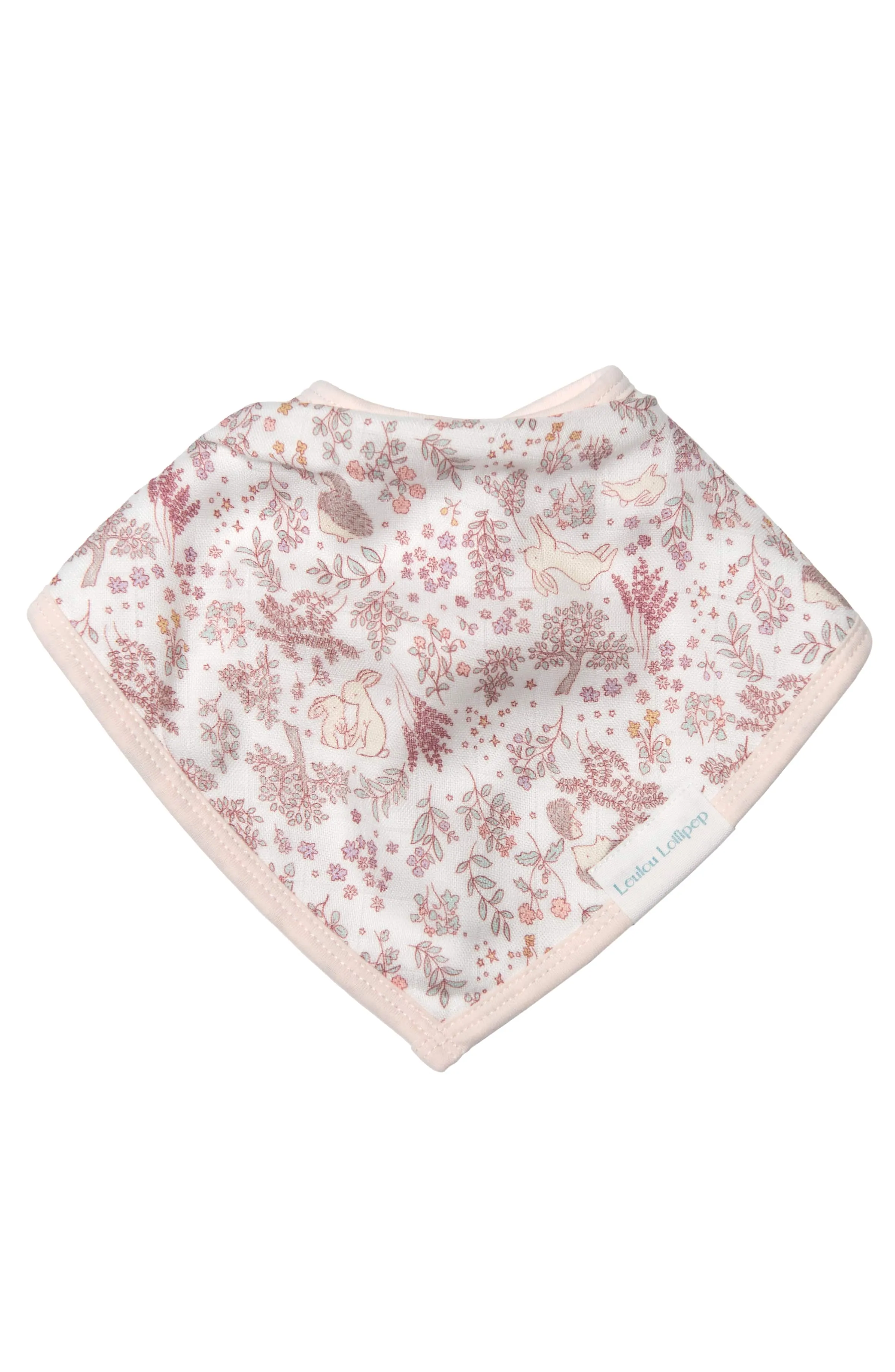 Loulou Lollipop Bandana Bib Set - Hedgehog Forest