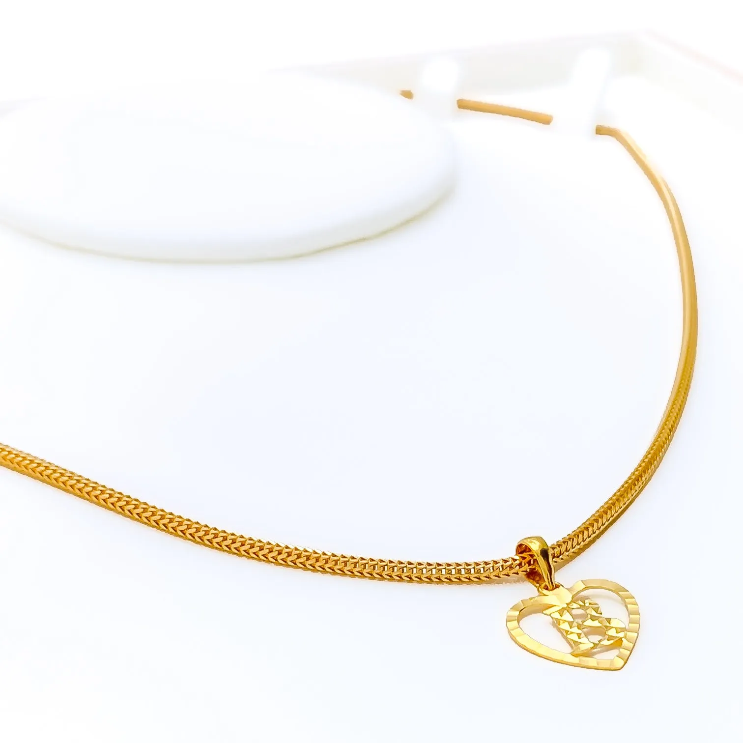Lovely Chic B 22k Gold Letter Pendant