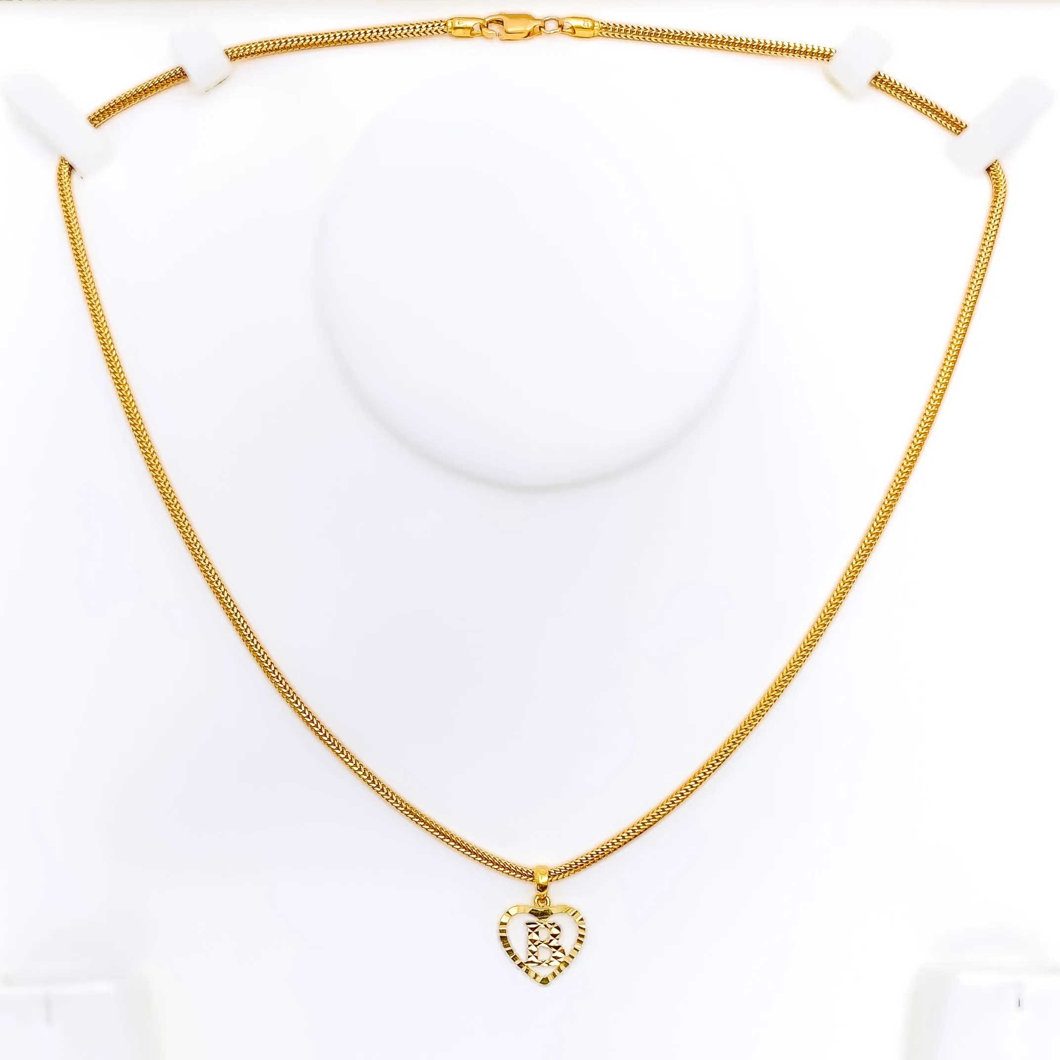 Lovely Chic B 22k Gold Letter Pendant