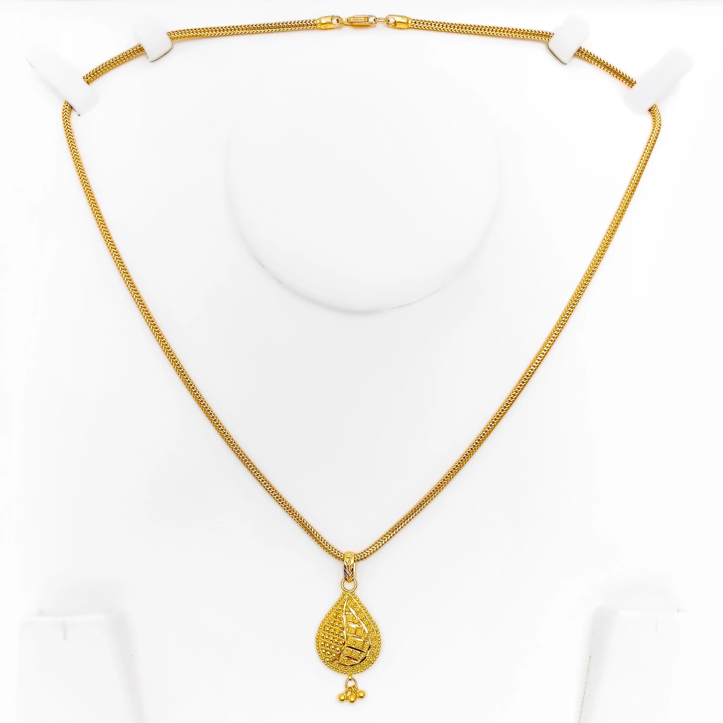 Lovely Pear 22k Gold Pendant
