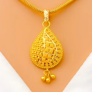 Lovely Pear 22k Gold Pendant