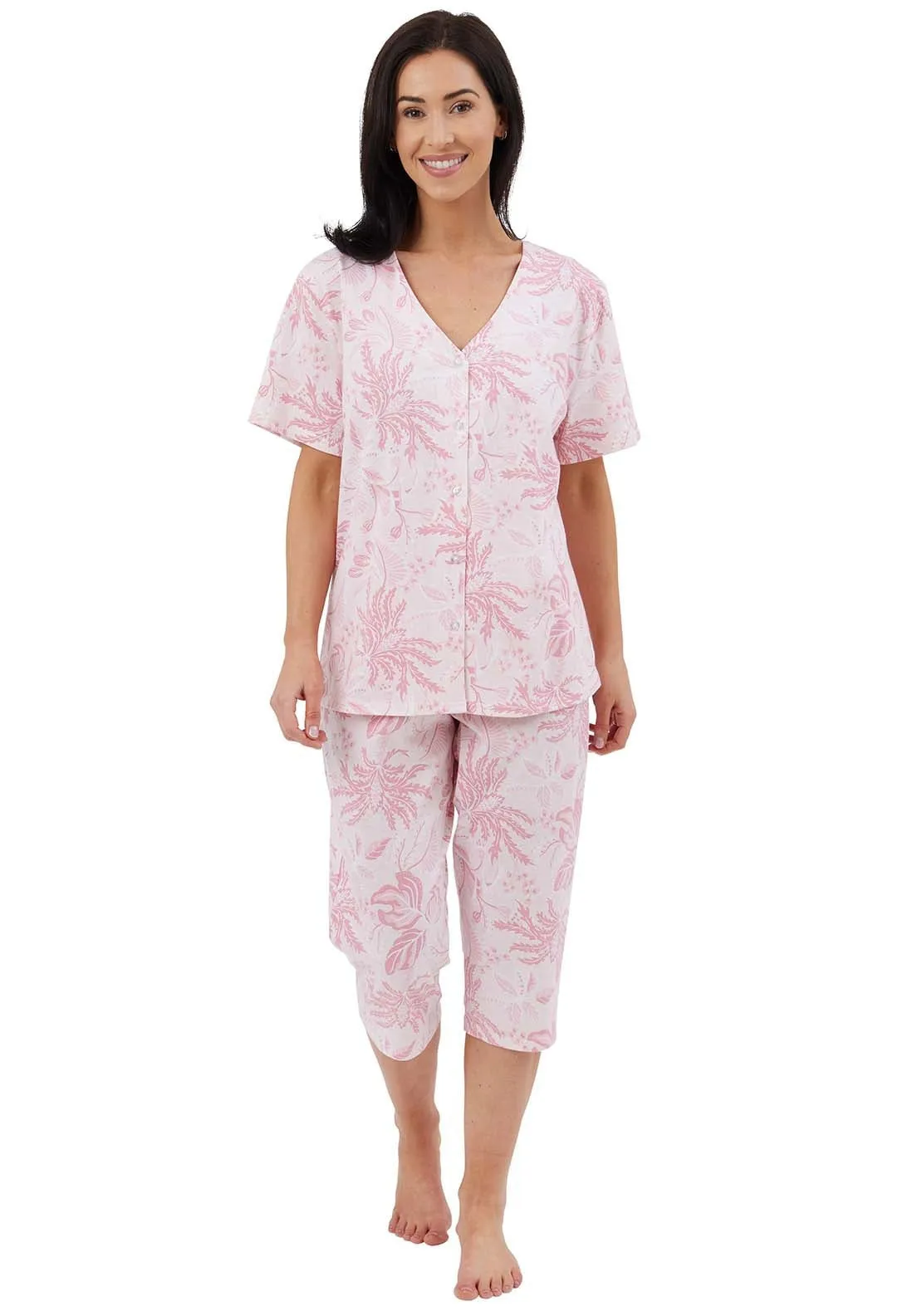 Lucia 3/4 Floral Pyjama - Blue