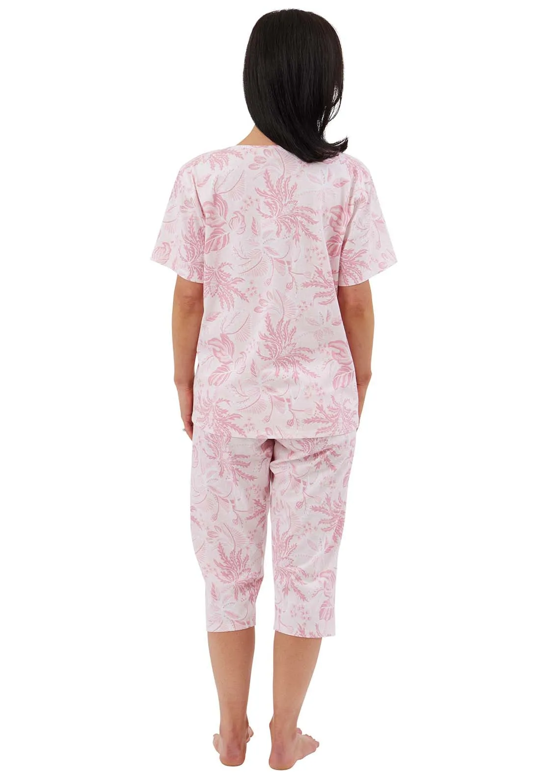 Lucia 3/4 Floral Pyjama - Blue