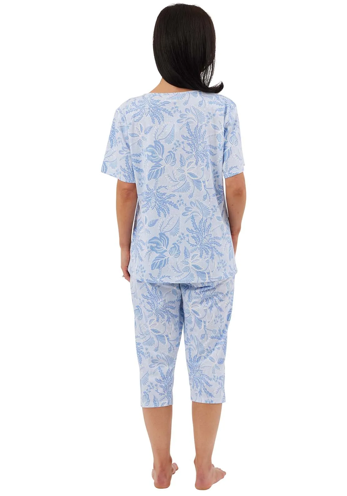 Lucia 3/4 Floral Pyjama - Blue