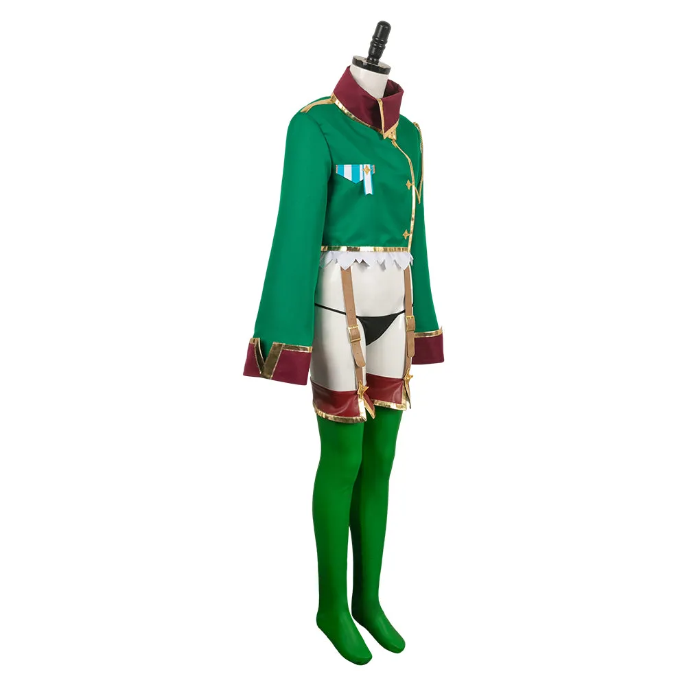 Mahou Shoujo Ni Akogarete Araga Kiwi Green Suit Cosplay Costume Outfits Halloween Carnival Suit