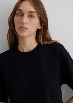 Mavi Emroidered Black Basic T-Shirt