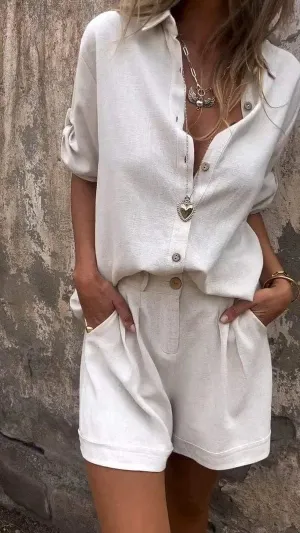 Melda™ - Breezy Buttoned Set