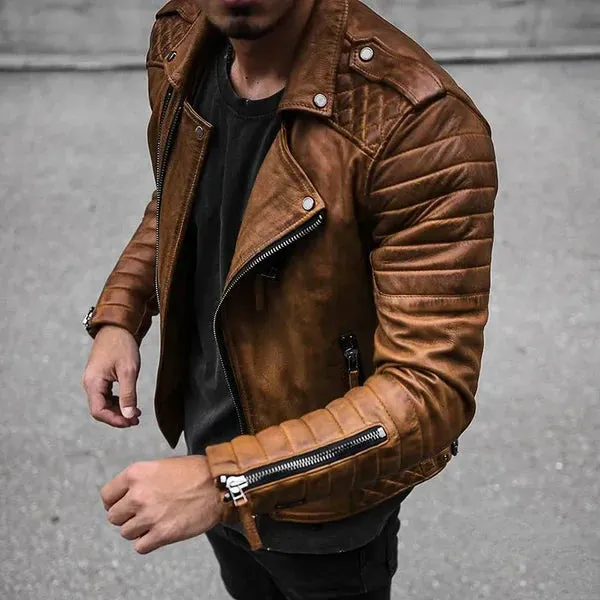 Men's Abe Leather Jacket: Stylish Design