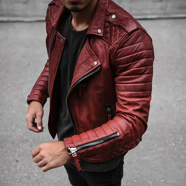 Men's Abe Leather Jacket: Stylish Design