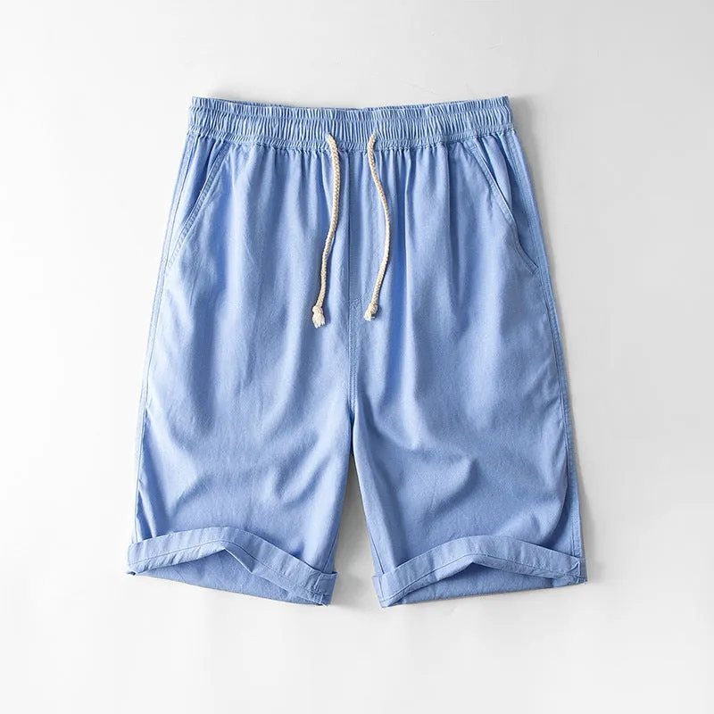Men's Casual Loose Straight Linen Pirate Shorts