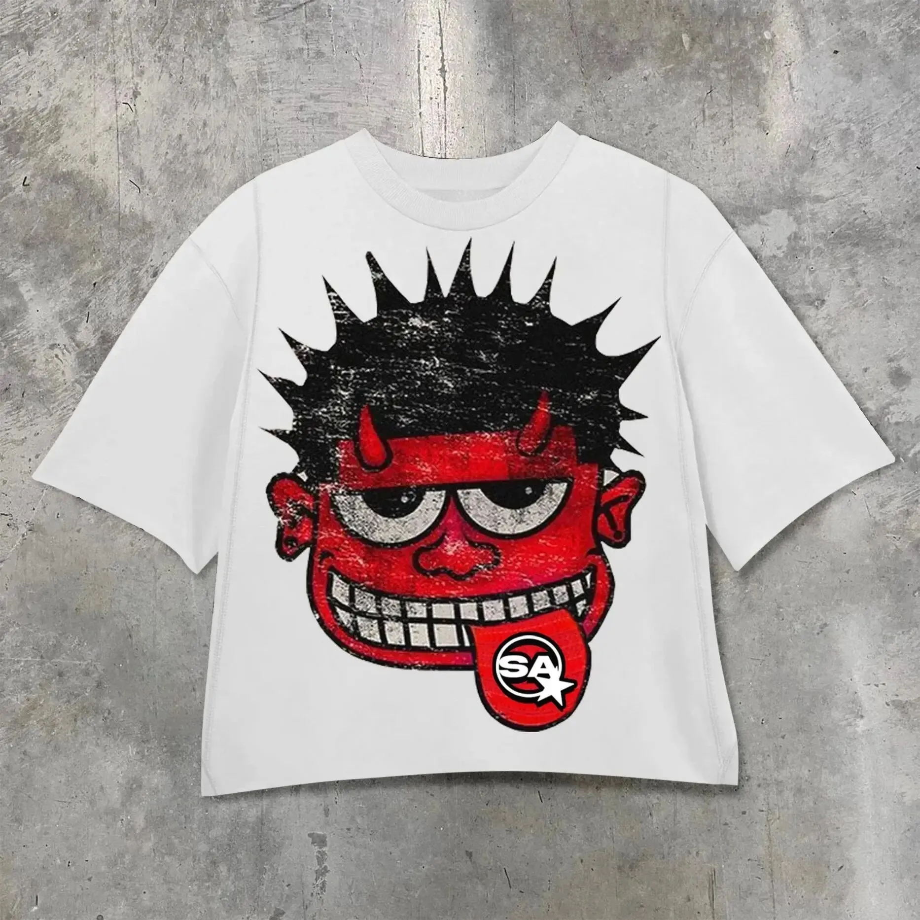Men's Cotton Hip-Hop Crew Neck T-Shirt.